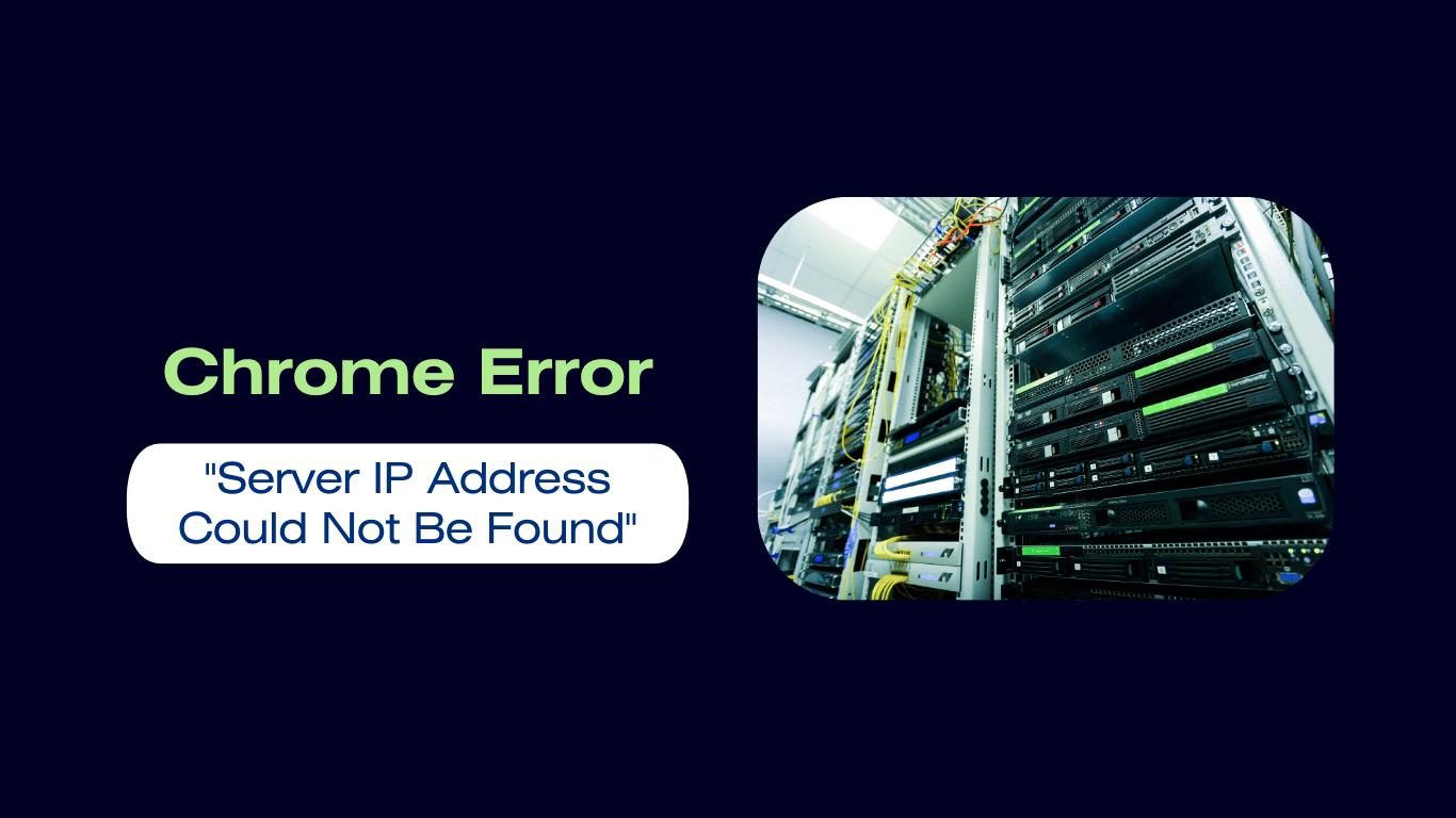 "Server IP Address Could Not Be Found"