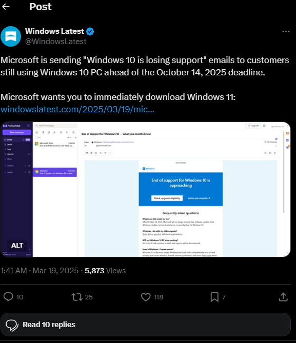 Microsoft Membanjiri Pengguna Windows 10 dengan Peringatan Baru