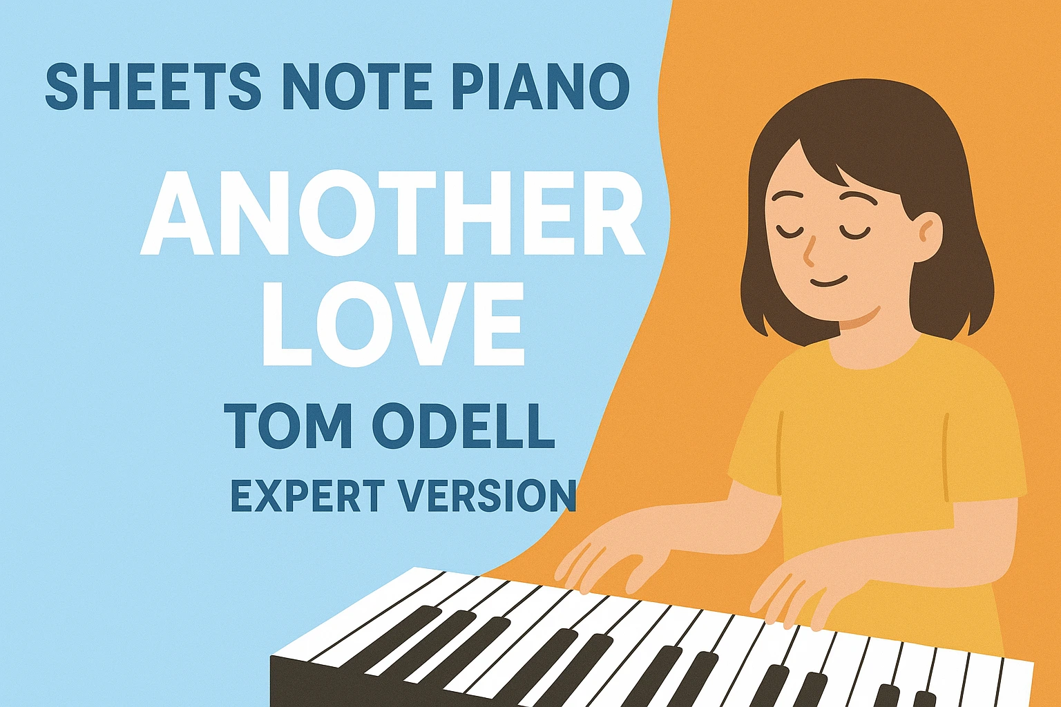 Sheets Note Piano Roblox “Another Love - Tom Odell” Expert Version
