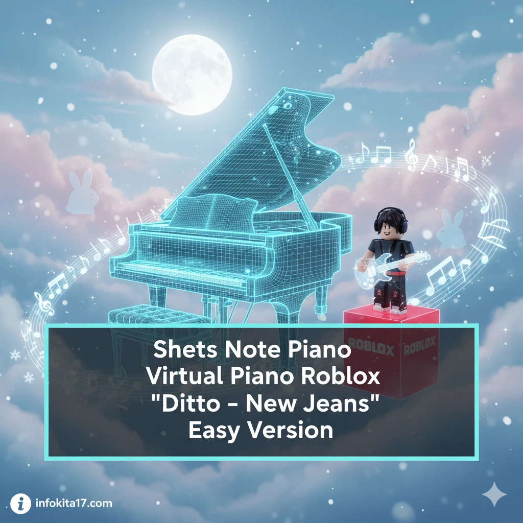 Sheets Note Piano Roblox Ditto - New Jeans Easy Version