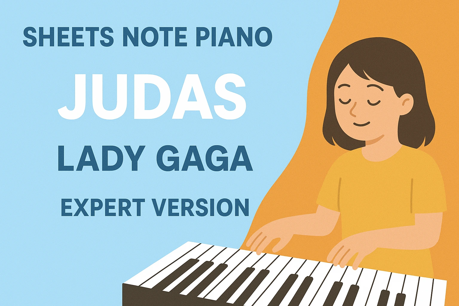 Sheets Note Piano Roblox “Judas - Lady Gaga” Expert Version