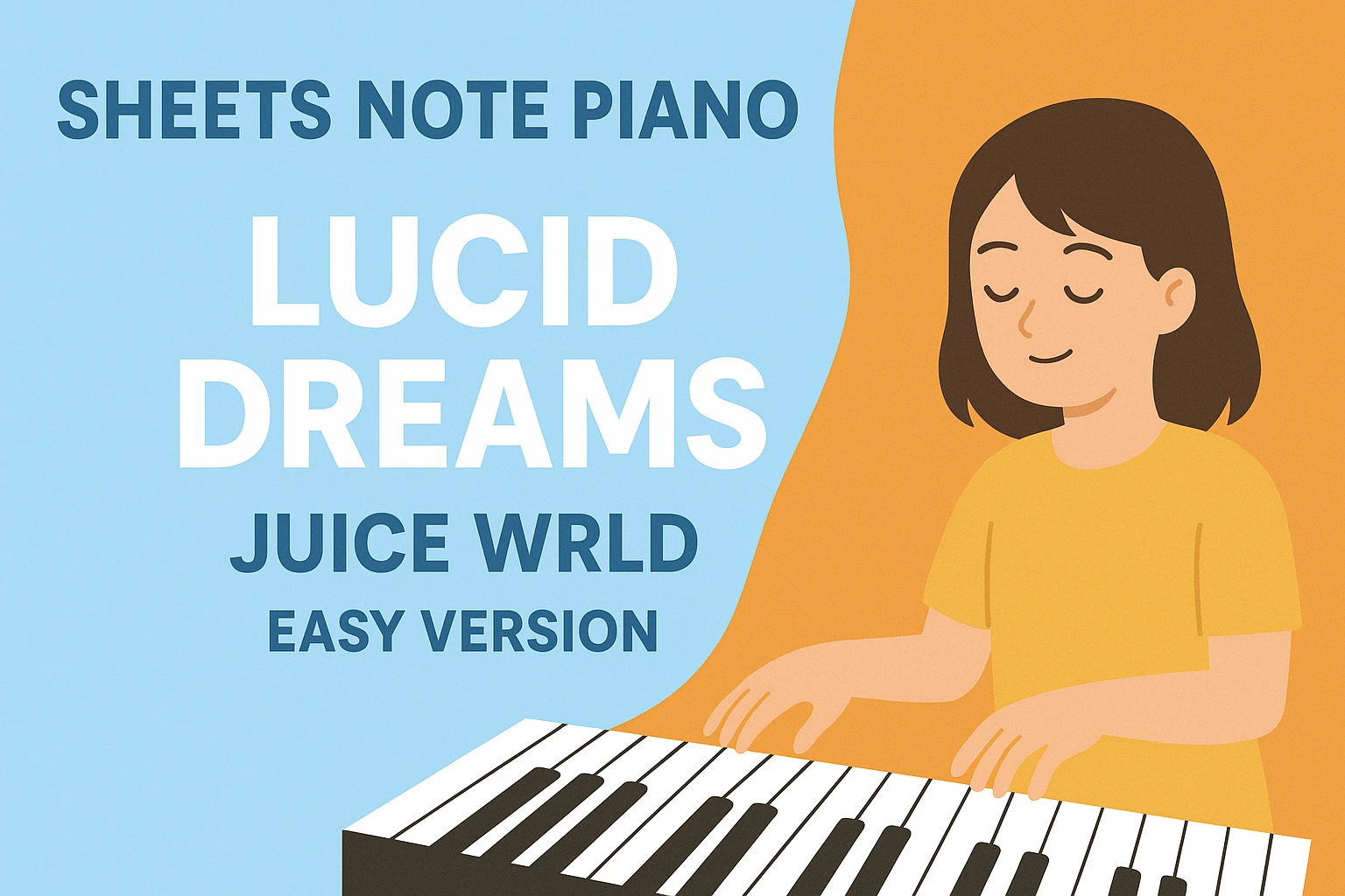 Sheets Note Piano Roblox “Juice WRLD - Lucid Dreams” Easy Version
