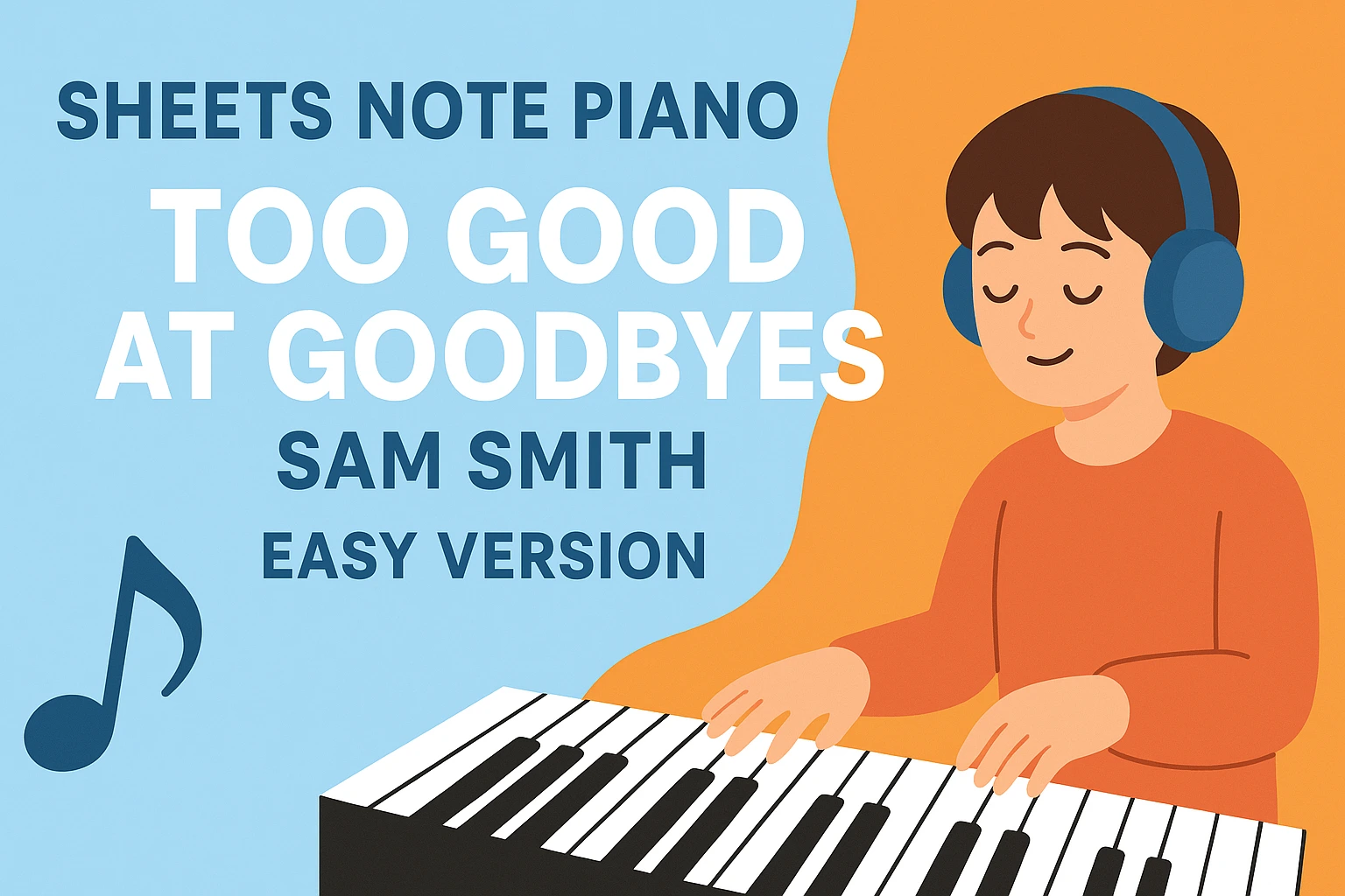 Sheets Note Piano Roblox Too Good at Goodbyes - Sam Smith Easy Version