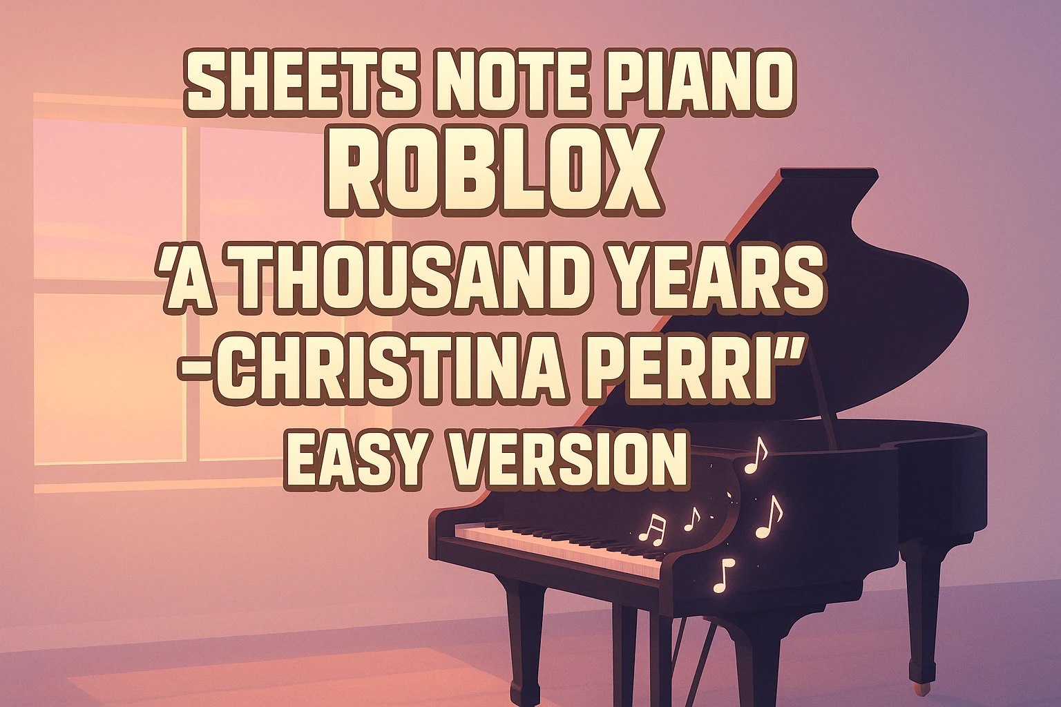 Sheets Note Piano Roblox “A Thousand Years - Christina Perri” Easy Version