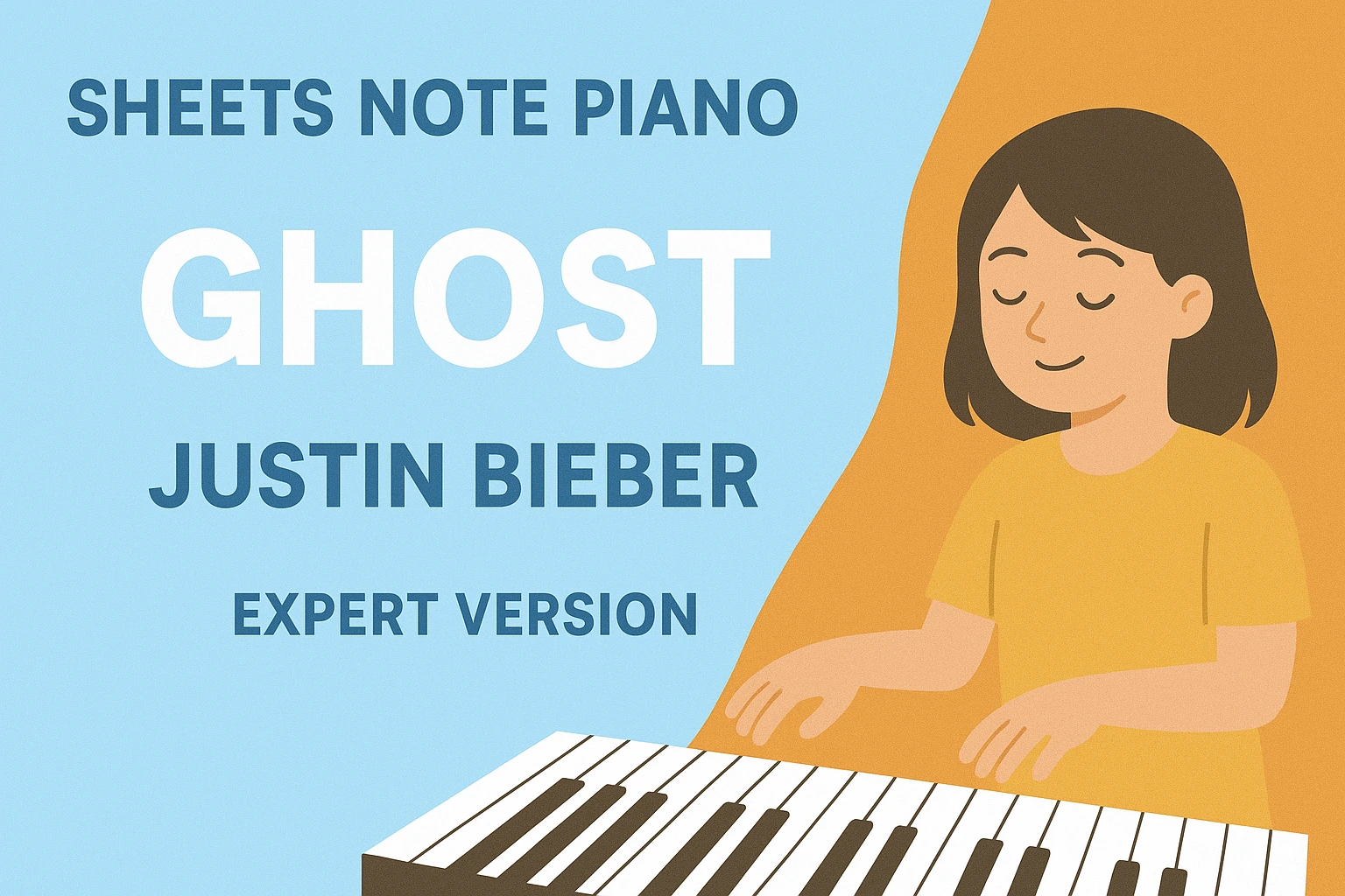 Sheets Note Piano Roblox “Ghost - Justin Bieber” Expert Version
