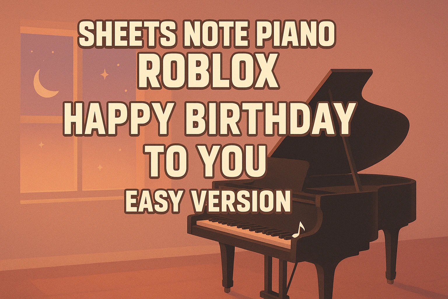 Sheets Note Piano Roblox “Happy Birthday To You” Easy Version