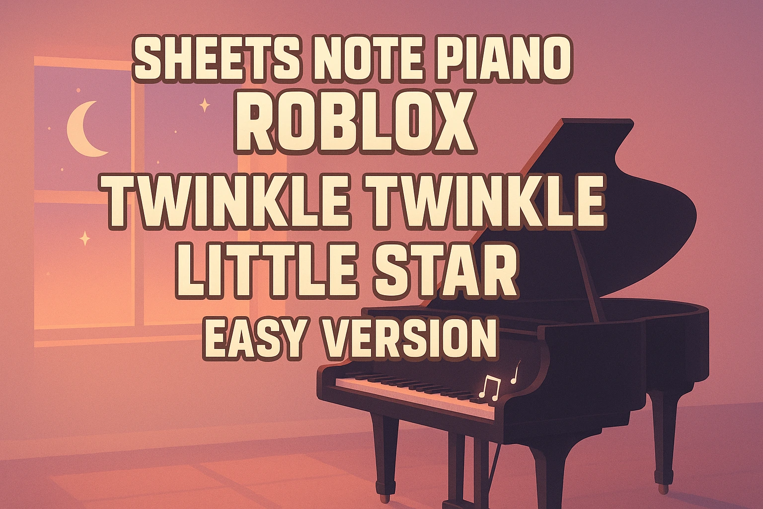 Sheets Note Piano Roblox “Twinkle Twinkle Little Star - Kai” Easy Version