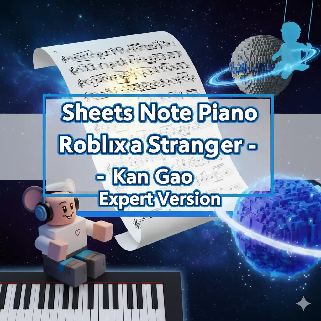 Sheets Note Piano Roblox Born a Stranger - Kan Gao Expert Version