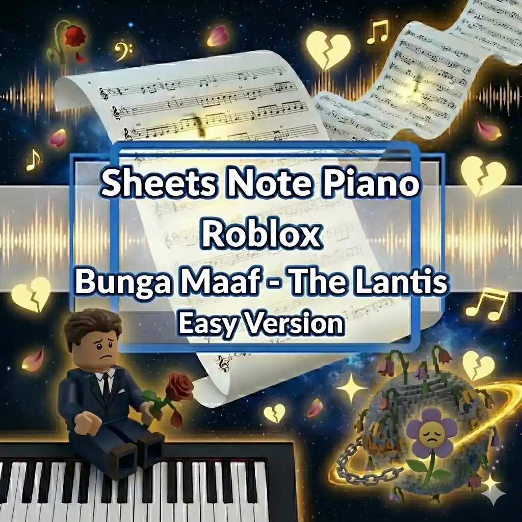 Sheets Note Piano Roblox Bunga Maaf - The Lantis Easy Version