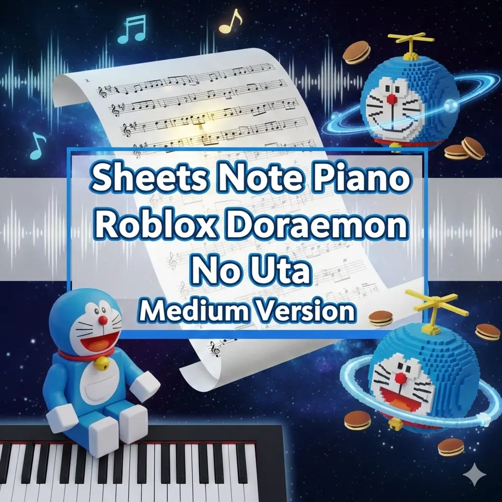 Sheets Note Piano Roblox Doraemon No Uta Medium Version