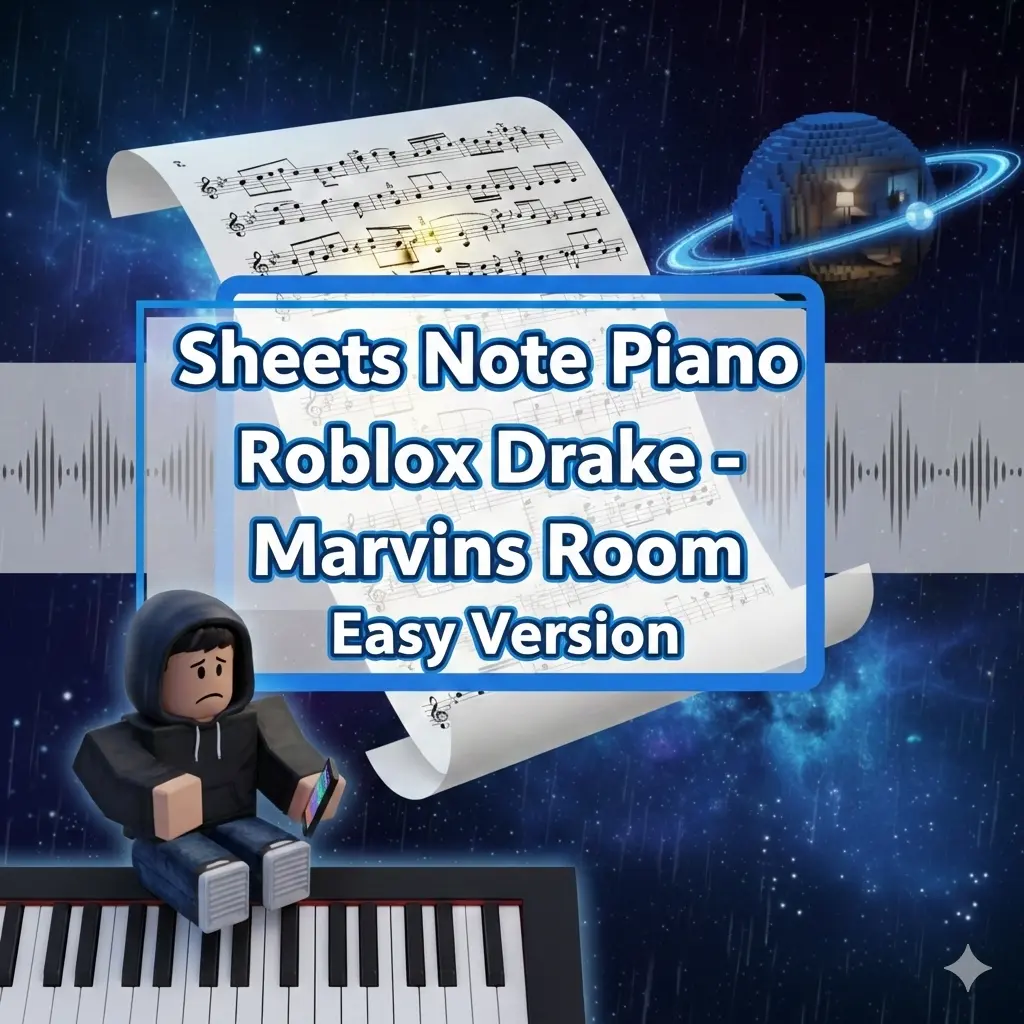 Sheets Note Piano Roblox Drake Marvins Room Easy Version Sheets Note Piano Roblox Drake Marvins Room Easy