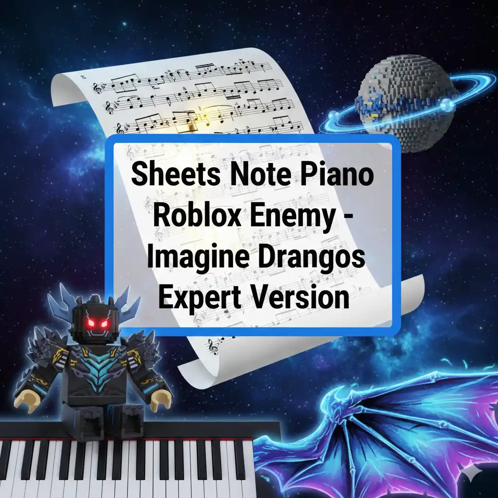 Sheets Note Piano Roblox Enemy - Imagine Dragons Expert Version