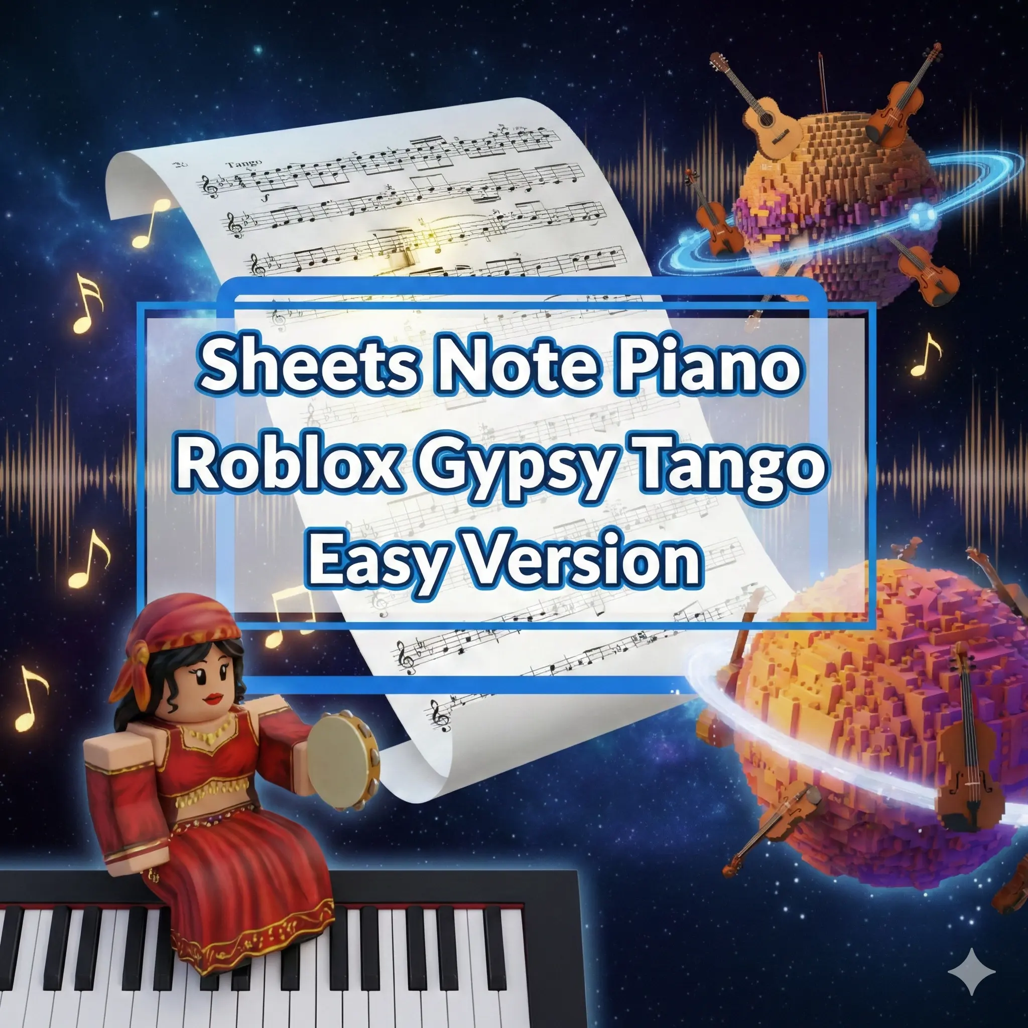 Sheets Note Piano Roblox Gypsy Tango Easy Version Sheets Note Piano Roblox Gypsy Tango Easy