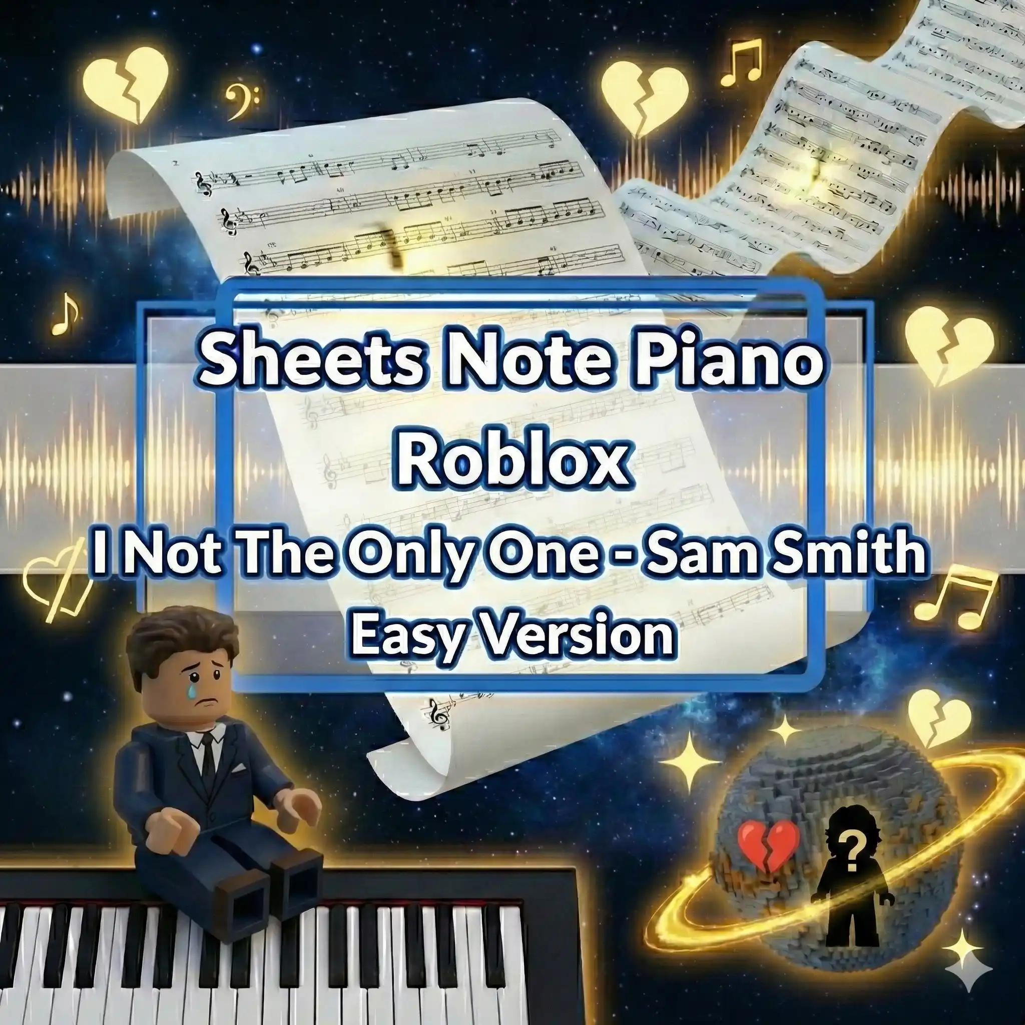 Sheets Note Piano Roblox I Not The Only One - Sam Smith Easy Version