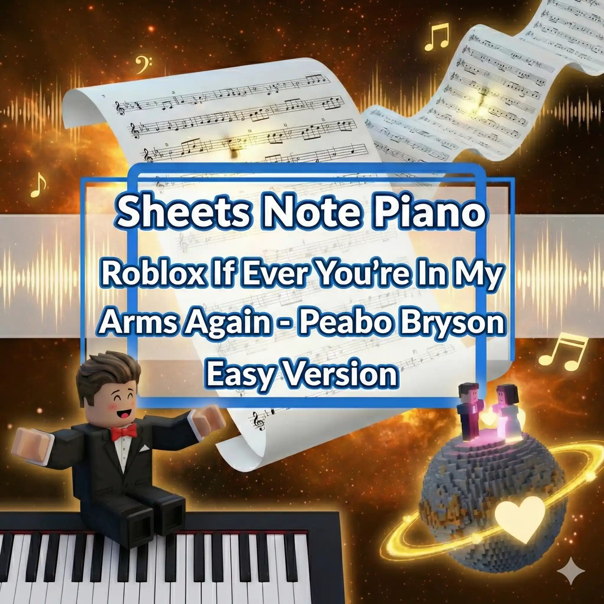 Sheets Note Piano Roblox If Ever You're In My Arms Again - Peabo Bryson Easy Version