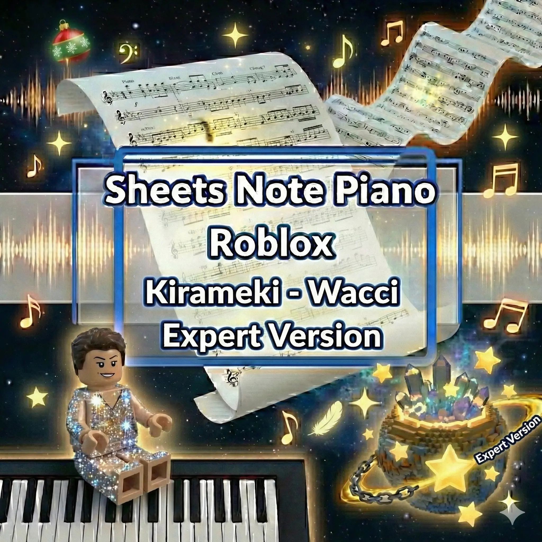 Sheets Note Piano Roblox Kirameki - Wacci Expert Version