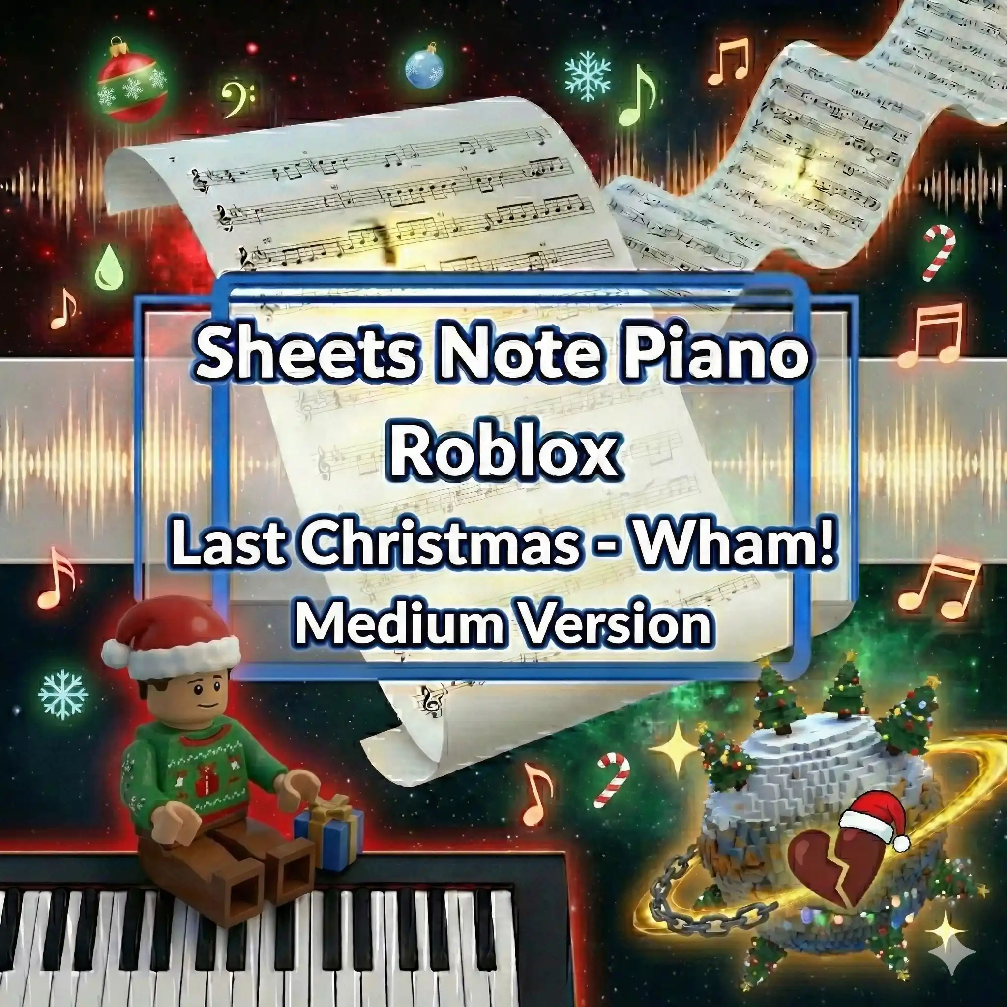 Sheets Note Piano Roblox Last Christmas - Wham Medium Version