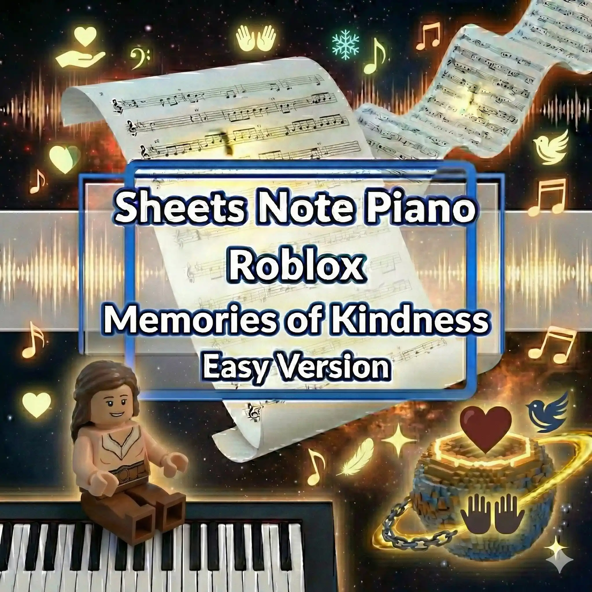 Sheets Note Piano Roblox Memories of Kindness Easy Version