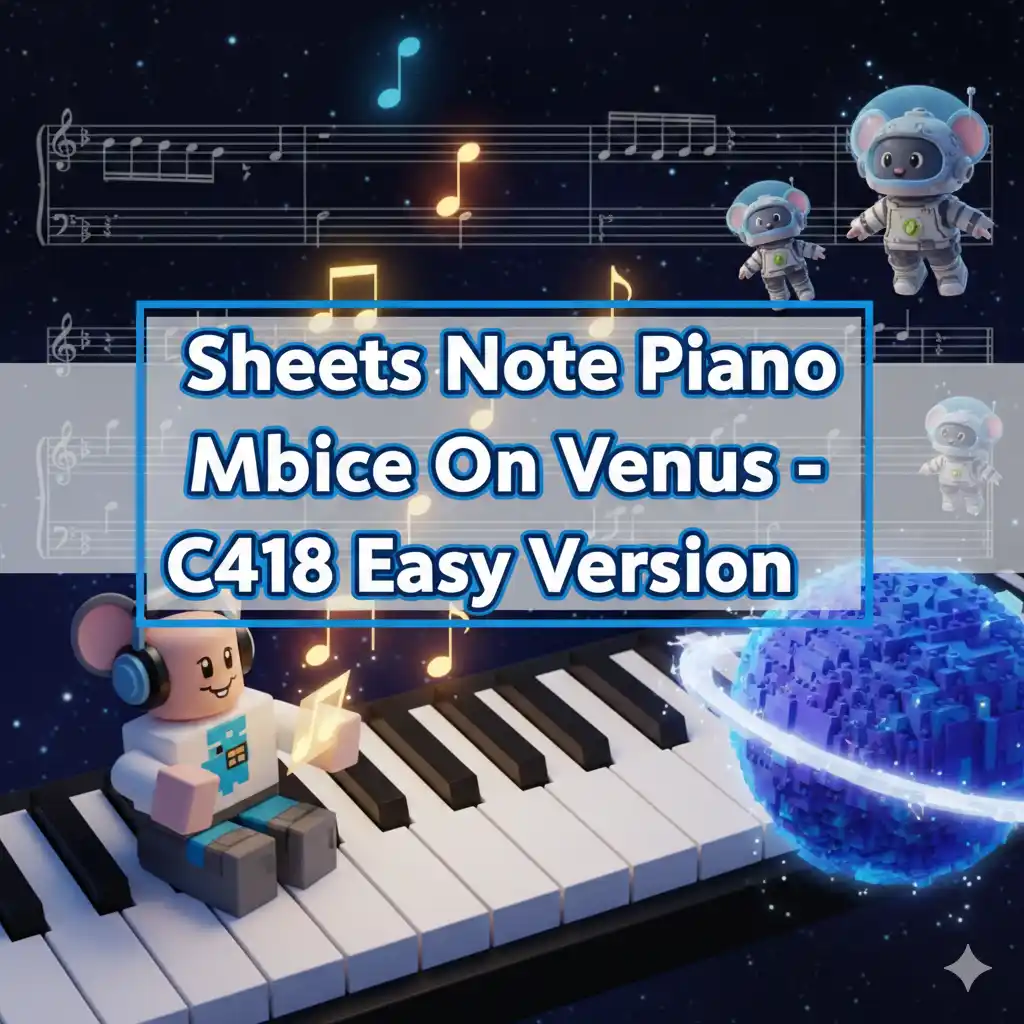 Sheets Note Piano Roblox Mice On Venus - C418 Easy Version