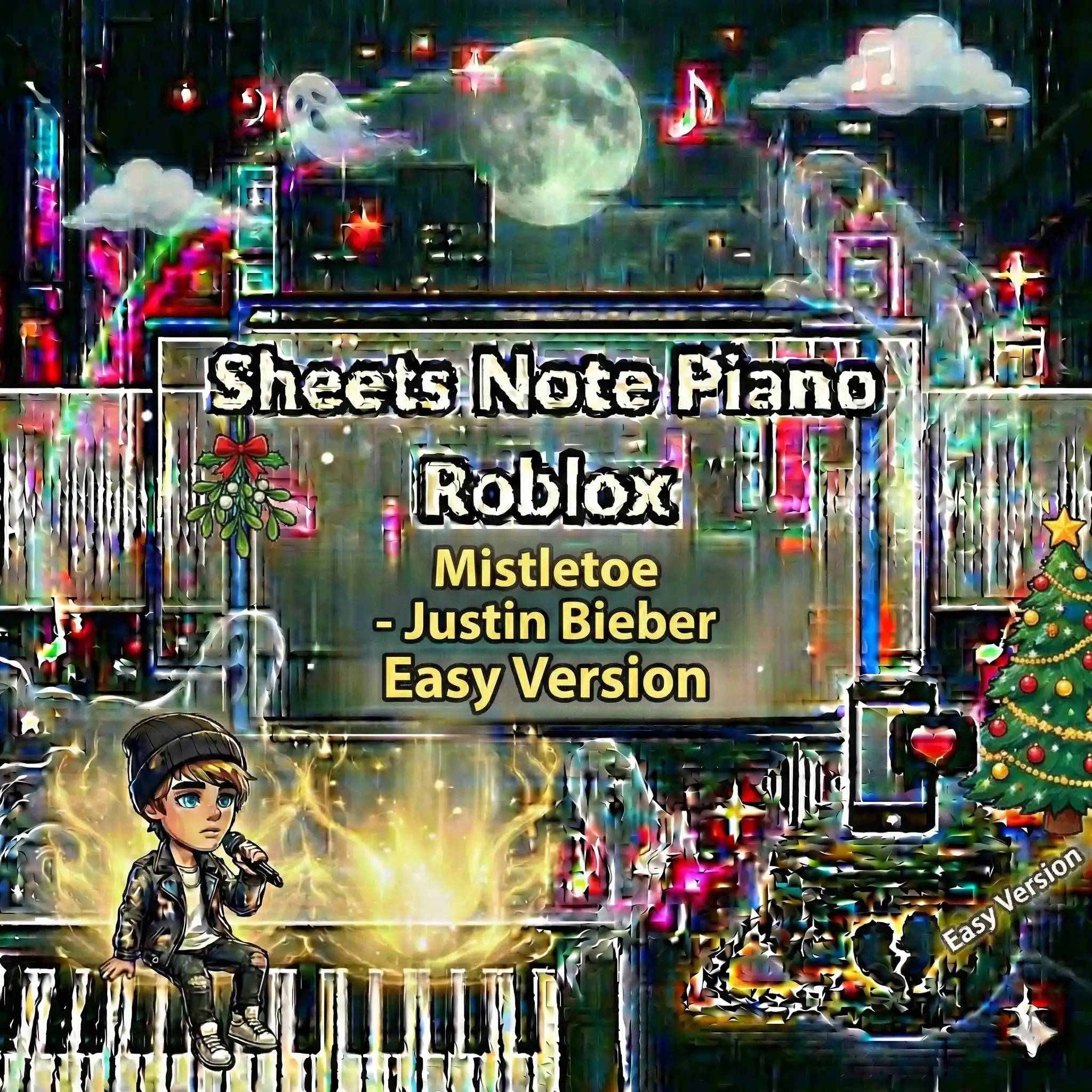 Sheets Note Piano Roblox Mistletoe - Justin Bieber Easy Version