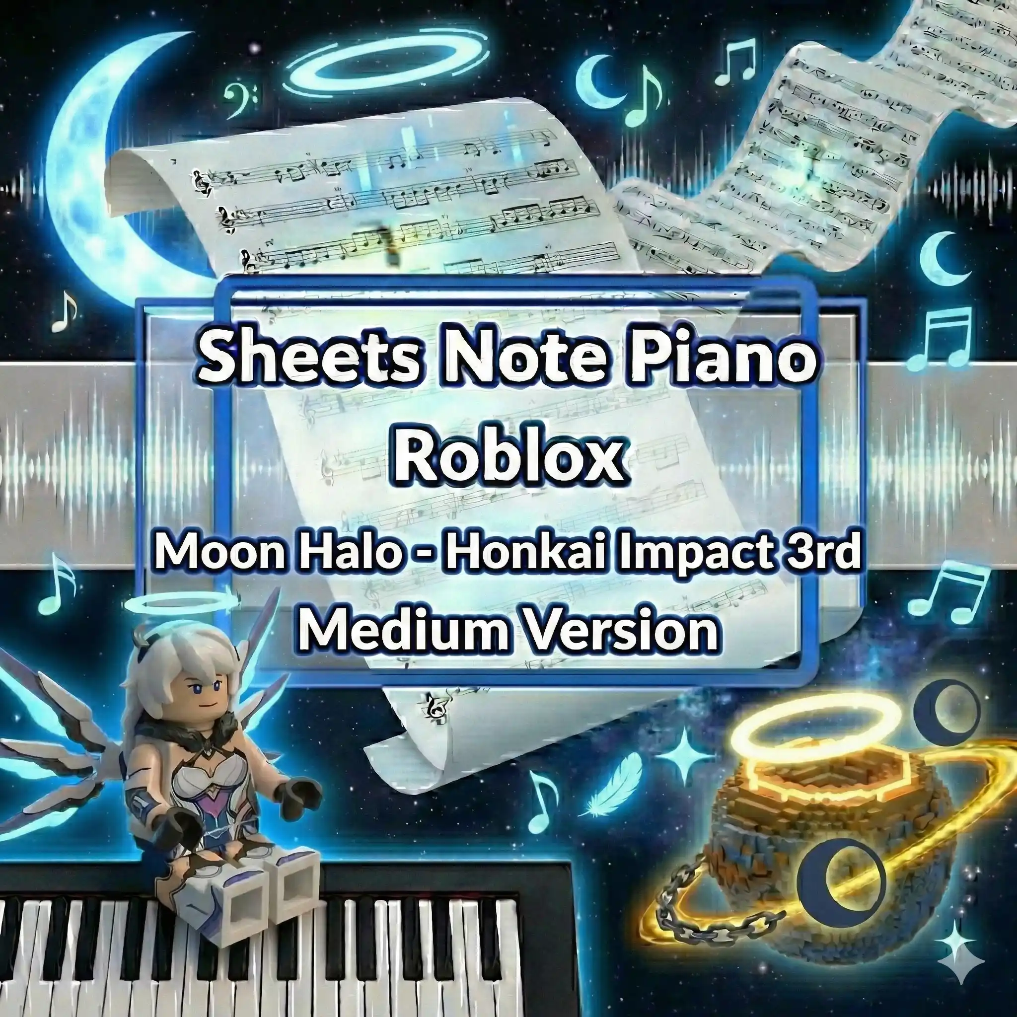 Sheets Note Piano Roblox Moon Halo - Honkai Impact 3rd Medium Version