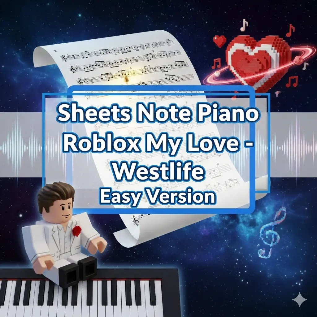 Sheets Note Piano Roblox My Love - Westlife Easy Version