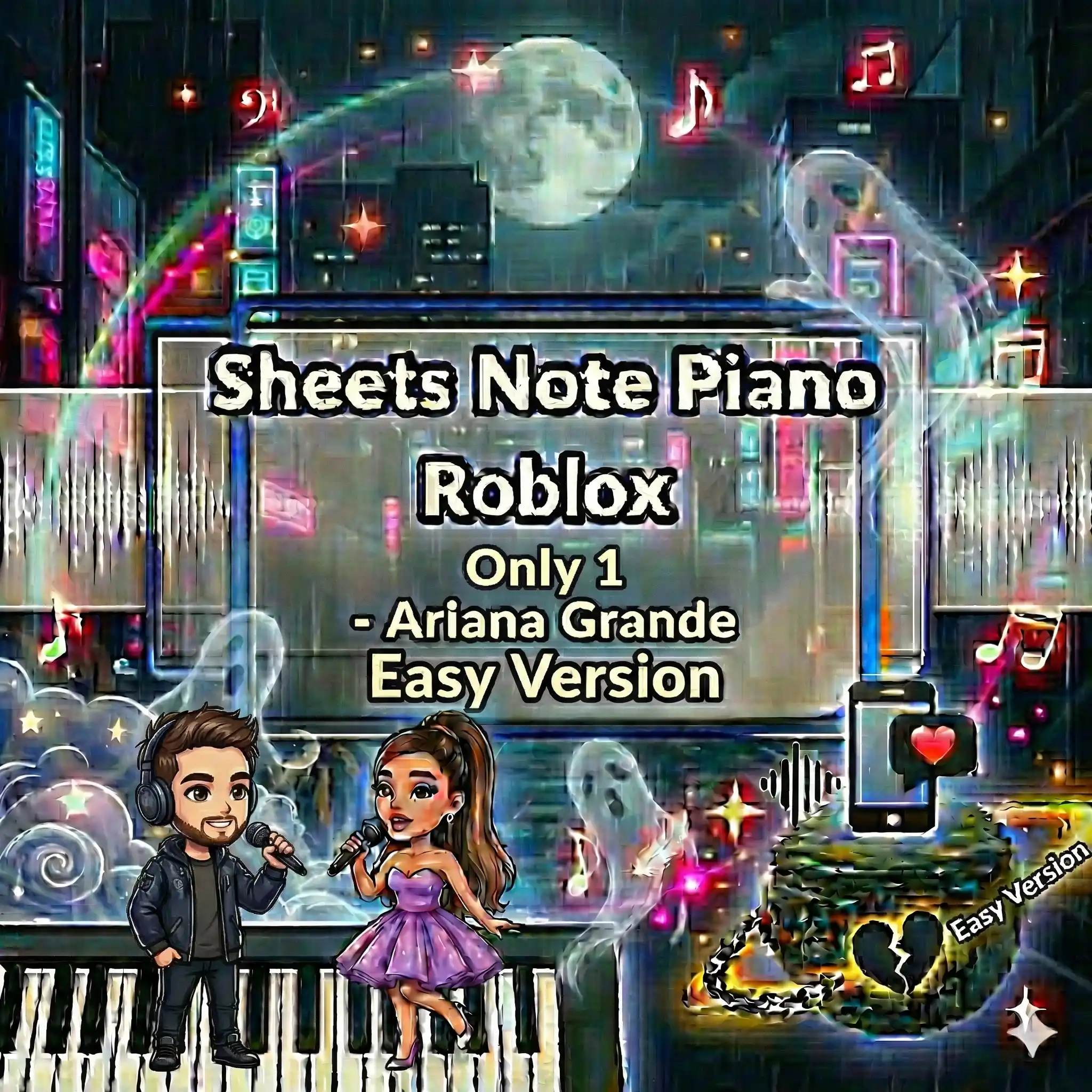 Sheets Note Piano Roblox Only 1 - Ariana Grande Easy Version