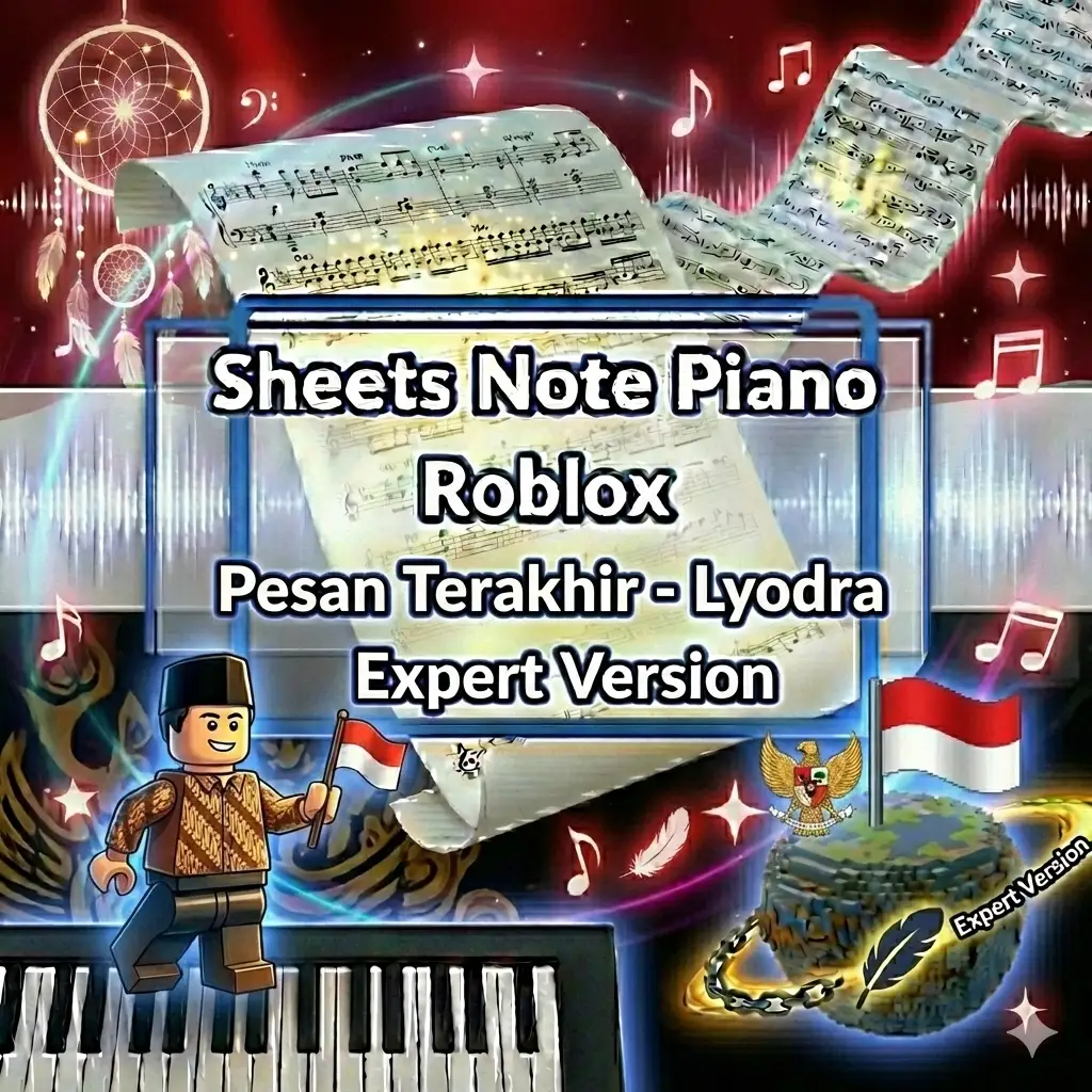 Sheets Note Piano Roblox Pesan Terakhir - Lyodra Expert Version