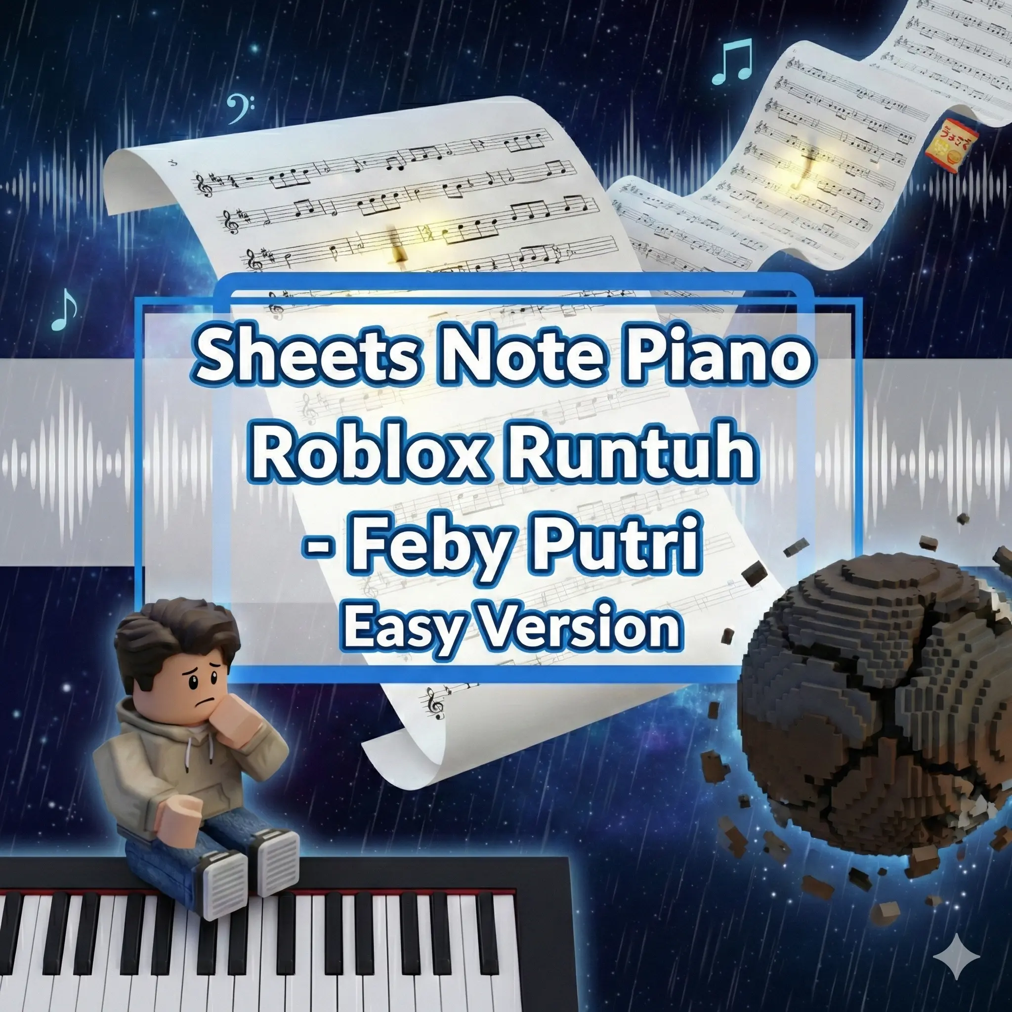 Sheets Note Piano Roblox Runtuh - Feby Putri Easy Version