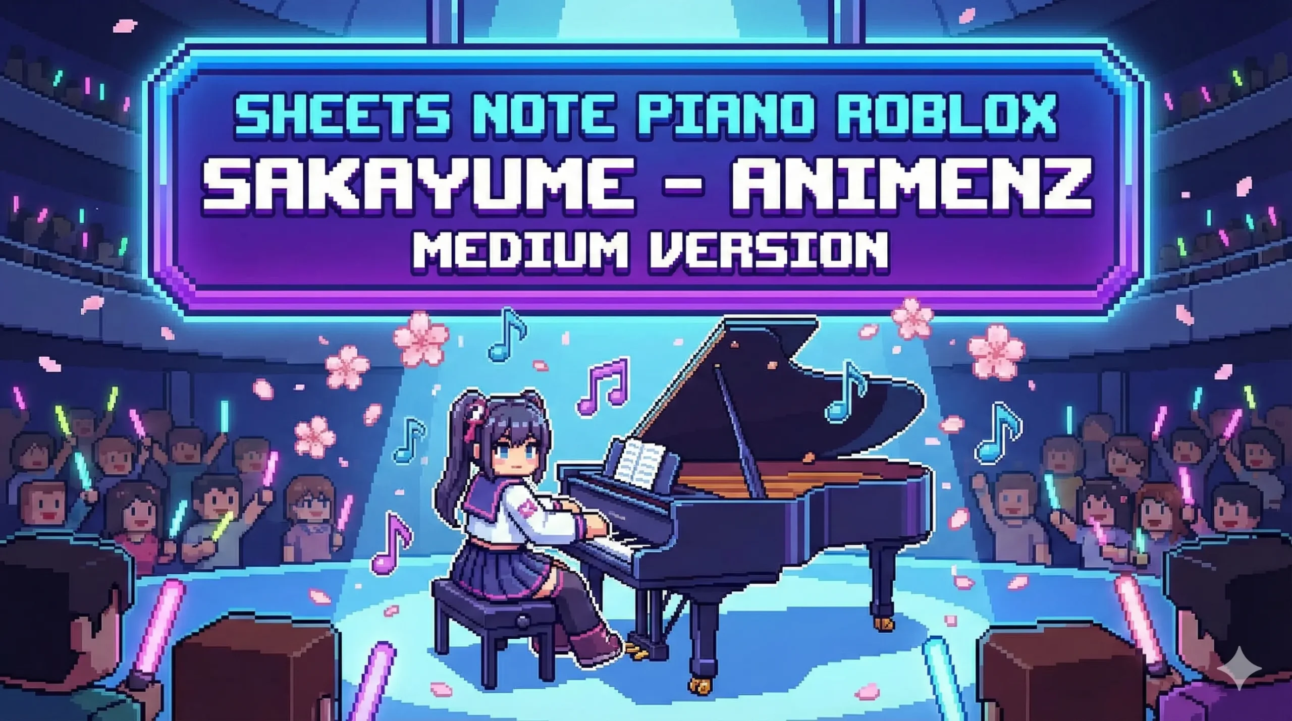 Sheets Note Piano Roblox Sakayume - Animenz Medium Version
