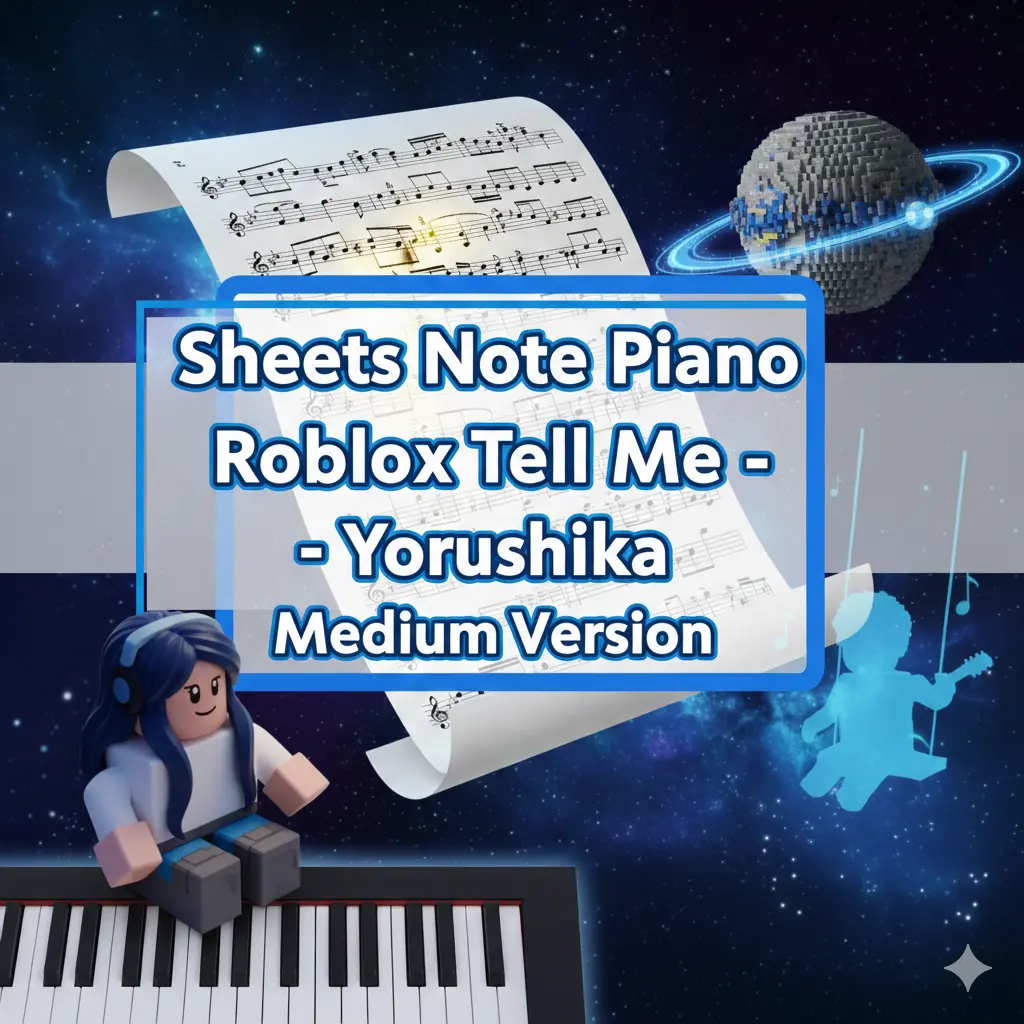 Sheets Note Piano Roblox Tell Me - Yorushika Medium Version