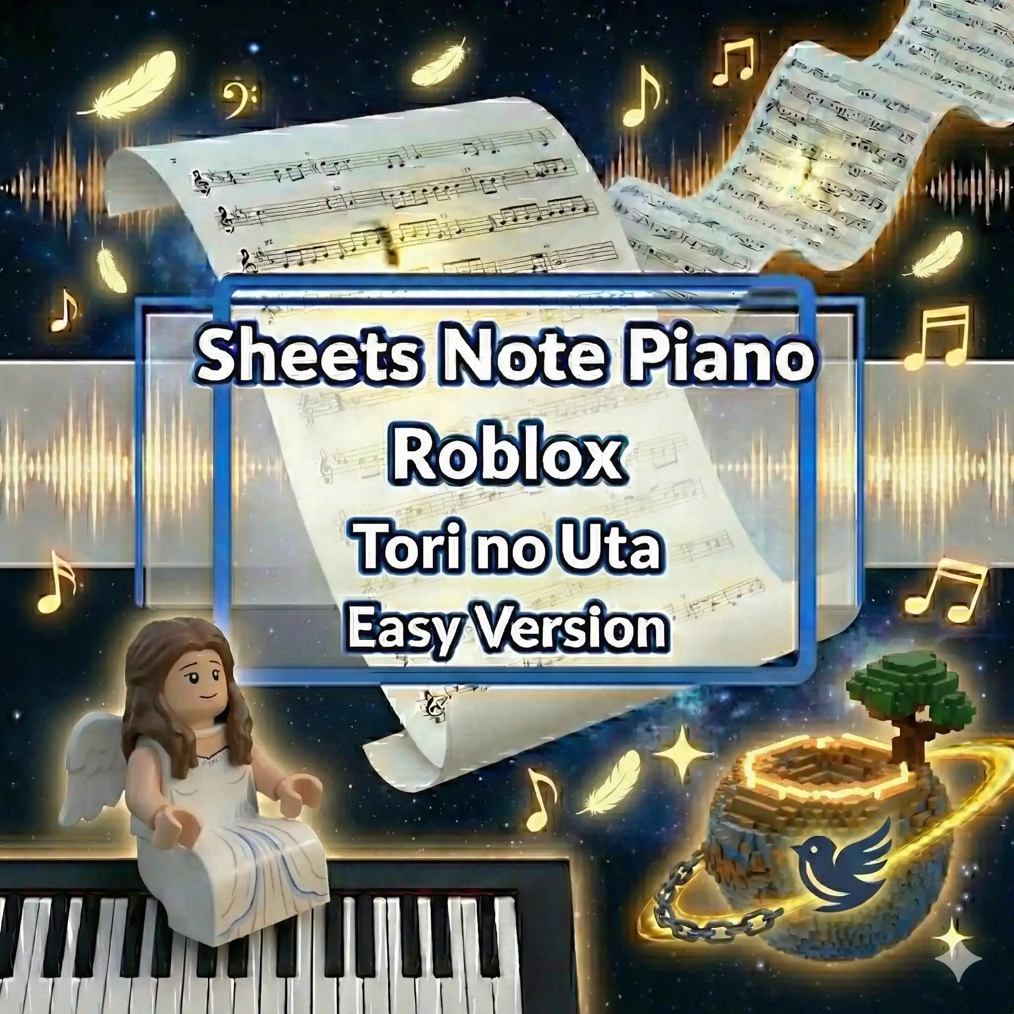 Sheets Note Piano Roblox Tori no Uta Easy Version